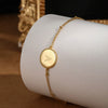 Wholesale S925 Sterling Silver Simple Fashion Classic Chain Bracelet With Gossy 26 Letter Circle Design Electroplated For Women