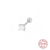 Wholesale S925 Sterling Silver Simple Four Claw Pearl Stud Earrings With Geometric Design And Pearl Inlaid Process