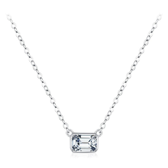 Wholesale S925 Sterling Silver Simple Geometric Diamond Women's Niche Chic Style Clavicle Chain Necklace