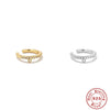 Wholesale S925 Sterling Silver Simple Geometric Ear Clip Earrings With Electroplating