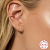 Wholesale S925 Sterling Silver Simple Geometric Ear Clip Earrings With Electroplating