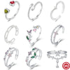 Wholesale S925 Sterling Silver Simple Geometric Love Hug Adjustable Open Ring With Gold Iris Electroplating
