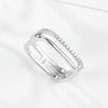 Wholesale S925 Sterling Silver Simple Geometric Micro Paved Zircon Ring With Electroplating Animal And Zodiac Shapes