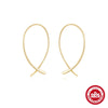 Wholesale S925 Sterling Silver Simple Geometric Star Moon Tassel Eardrop Earrings For Ladies