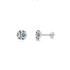 Wholesale S925 Sterling Silver Simple Geometric Zircon Earrings Set With Precious Stones For Women