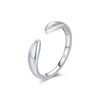 Wholesale S925 Sterling Silver Simple Glossy Plain Open Ring For Women With Electroplating Cold Style Niche Original Design