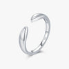 Wholesale S925 Sterling Silver Simple Glossy Plain Open Ring For Women With Electroplating Cold Style Niche Original Design