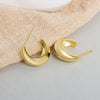 Wholesale S925 Sterling Silver Simple Irregular Concave And Convex Goldplated Female Stud Earrings