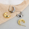 Wholesale S925 Sterling Silver Simple Irregular Concave And Convex Goldplated Female Stud Earrings