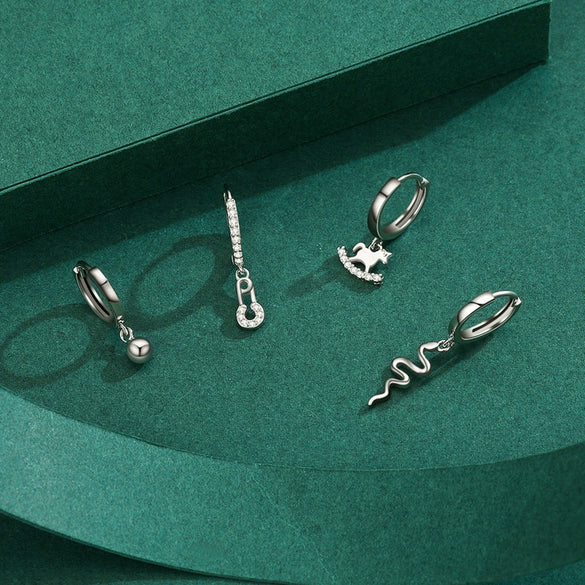 Wholesale S925 Sterling Silver Simple Light Luxury Niche Design Exquisite Trojan Horse Pin Pattern Pure Handmade Earrings For Women