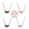 Wholesale S925 Sterling Silver Simple Petal Horse Eye Diamond Ochain Collarbone Necklace With Geometric Design For Women