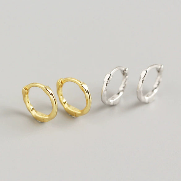 Wholesale S925 Sterling Silver Simple Rope Knot Winding Earring With Geometric Pattern And Electroplating Treatment