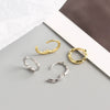 Wholesale S925 Sterling Silver Simple Rope Knot Winding Earring With Geometric Pattern And Electroplating Treatment