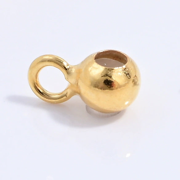 Wholesale S925 Sterling Silver Simple Round Ball Silicone Beads Electroplated Bracelet Necklace