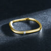 Wholesale S925 Sterling Silver Simple Small Square Ring With Geometric Pattern For Women Seiko Crafted