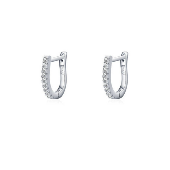 Wholesale S925 Sterling Silver Simple U Shaped Geometric Earrings For Women