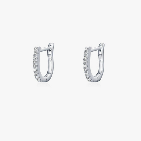 Wholesale S925 Sterling Silver Simple U Shaped Geometric Earrings For Women