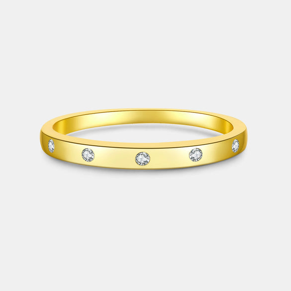 Wholesale S925 Sterling Silver Simple Versatile Stacked Ring For Women With Electroplating Design
