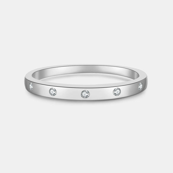 Wholesale S925 Sterling Silver Simple Versatile Stacked Ring For Women With Electroplating Design