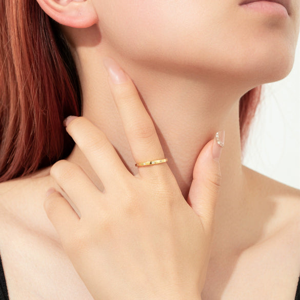 Wholesale S925 Sterling Silver Simple Versatile Stacked Ring For Women With Electroplating Design