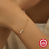 Wholesale S925 Sterling Silver Simple Women's Bracelet With Four Petal Flower Design And Electroplating Treatment