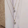 Wholesale S925 Sterling Silver Single Diamond 14K Gold Plated Cross Chain Necklace For Women Light Luxury Style