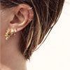 Wholesale S925 Sterling Silver Single Ear Clip Fashion Earrings With Geometric Diamond Modeling And Electroplating Treatment