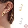 Wholesale S925 Sterling Silver Single Ear Clip Fashion Earrings With Geometric Diamond Modeling And Electroplating Treatment