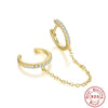 Wholesale S925 Sterling Silver Single Round Diamondencrusted Tassel Chain Ear Buckle Ear Ring With Geometric Design For Women