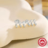 Wholesale S925 Sterling Silver Single Row Diamond Ear Drop Earrings With Geometric Design And Electroplating For Women
