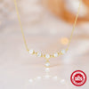 Wholesale S925 Sterling Silver Single Row Diamond Stacked Collarbone Ochain Necklace For Women With Electroplating Treatment