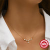 Wholesale S925 Sterling Silver Single Row Diamond Stacked Collarbone Ochain Necklace For Women With Electroplating Treatment