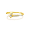 Wholesale S925 Sterling Silver Single Row Diamondencrusted Geometric Zircon Electroplated Ring For Women And Unisex