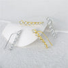Wholesale S925 Sterling Silver Single Row Geometric Flash Diamond Earrings For Women With Electroplating