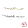 Wholesale S925 Sterling Silver Single Row Geometric Flash Diamond Earrings For Women With Electroplating