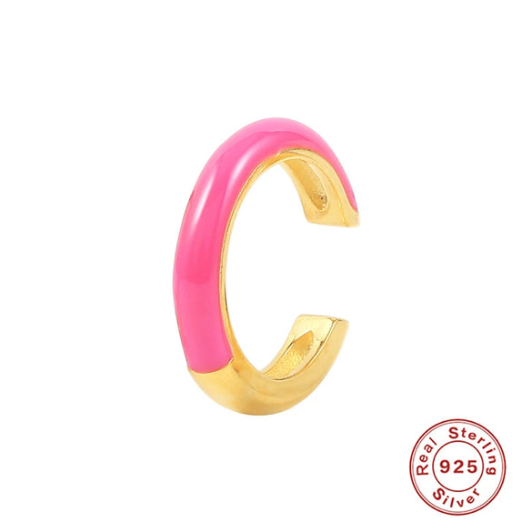 Wholesale S925 Sterling Silver Single Star Ear Clip With Geometric Design And Electroplating For Women