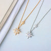 Wholesale S925 Sterling Silver Sixpointed Star Antiallergic Women's Necklace With Electroplating And Cross Chain