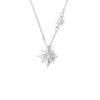 Wholesale S925 Sterling Silver Sixpointed Star Antiallergic Women's Necklace With Electroplating And Cross Chain