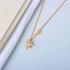 Wholesale S925 Sterling Silver Sixpointed Star Antiallergic Women's Necklace With Electroplating And Cross Chain