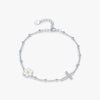 Wholesale S925 Sterling Silver Small Daisy Full Diamond Cross Light Bead Bracelet For Women