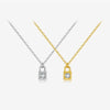 Wholesale S925 Sterling Silver Small Lock Pendant Necklace With Platinum Or 18K Gold Electroplating Classic And Fashionable Design