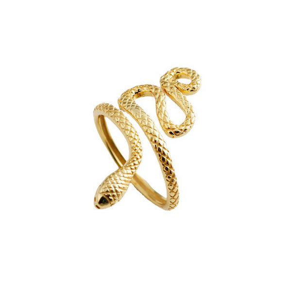 Wholesale S925 Sterling Silver Snake Animal Ring With Electroplating Treatment Adjustable Opening Fashion Trend