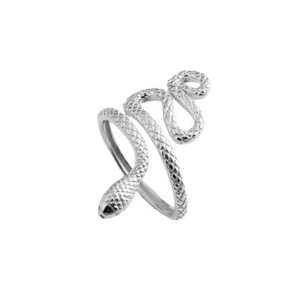 Wholesale S925 Sterling Silver Snake Animal Ring With Electroplating Treatment Adjustable Opening Fashion Trend