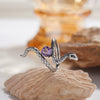 Wholesale S925 Sterling Silver Snake Crystal Ring Set With Gemstones For Men And Women Couple Ring Animal Zodiac Design