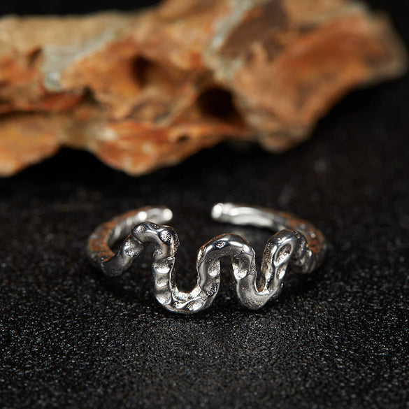 Wholesale S925 Sterling Silver Snake Crystal Ring Set With Gemstones For Men And Women Couple Ring Animal Zodiac Design