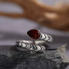 Wholesale S925 Sterling Silver Snake Crystal Ring Set With Gemstones For Men And Women Couple Ring Animal Zodiac Design