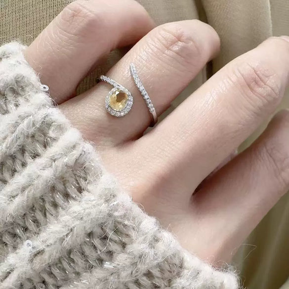 Wholesale S925 Sterling Silver Snake Crystal Ring Set With Gemstones For Men And Women Couple Ring Animal Zodiac Design