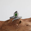 Wholesale S925 Sterling Silver Snake Crystal Ring Set With Gemstones For Men And Women Couple Ring Animal Zodiac Design