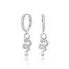 Wholesale S925 Sterling Silver Snake Earrings With Zircon Inlay And Electroplating For Women