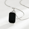 Wholesale S925 Sterling Silver Square Geometric Retro Necklace For Female